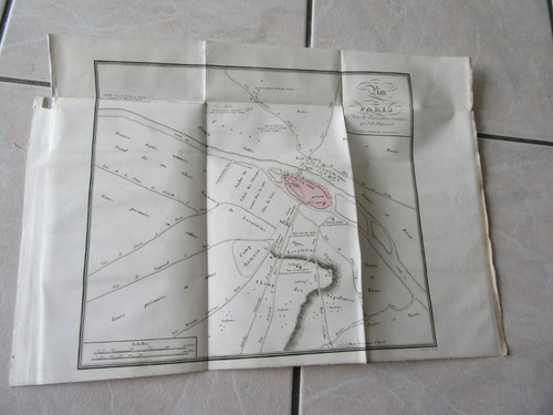 Paris rare plan - plan, siecle