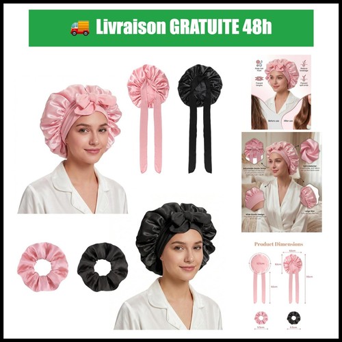 Bonnet satin nuit femme - bonnet,