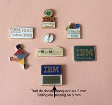 Lot 8 PIN'S IBM COMPUTER