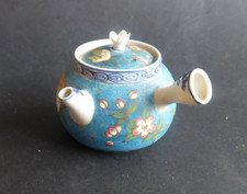 THÉIÈRE PORCELAINE CHINESE JAPON TEA POT jiki shippo porcelaine cloisonnée