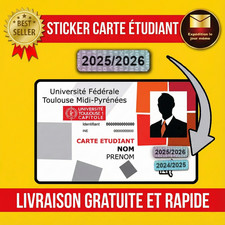 Autocollant carte étudiant