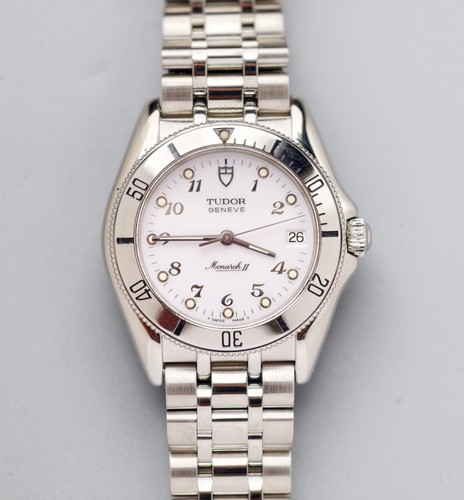Tudor white dial monarch - dial,