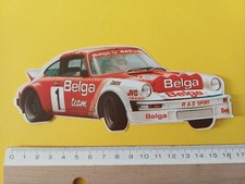 sticker vintage original PORSCHE 911 BELGA Team RAS SPORT (16,5x 6,5cm)