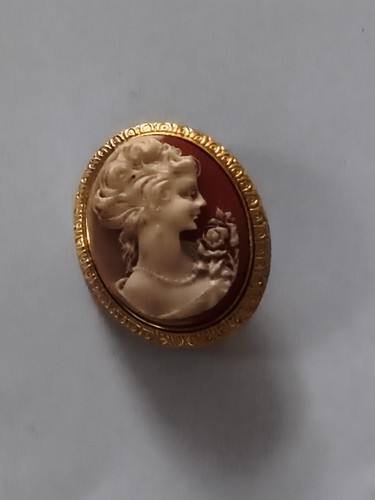 Broche camée vintage - , femme