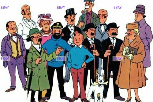 Postcard print hergé - print, /