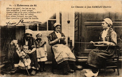 Cpa echeveau fil les - cpa,