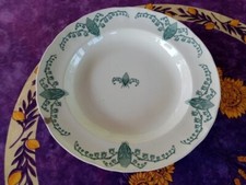 Plat Rond Creux ancien Terre de Fer R Charbonnier Longchamp Modèle Muguet 30cm