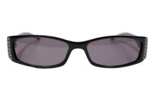 LUNETTES DE SOLEIL DIOR FINE RECTANGLE NOIR ET STRASS SANS ETUI TRES BON ETAT 