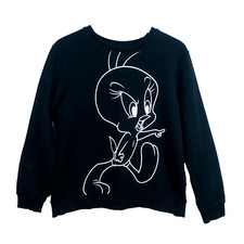 Looney Tunes Pull Unisexe noir et blanc taille S Tweety Pie women ladies sweat