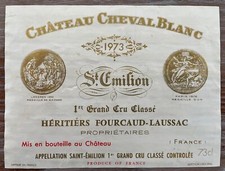 Étiquette Château Cheval Blanc 1973 - 73 cl