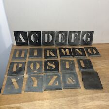 Lettres Alphabet Nº20 Pochoirs En Métal Affichage Métallique Déposé Incomplet
