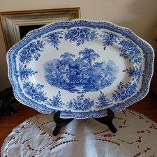 Ancien Grand Plat Ovale Lunéville KG modèle The Cottage