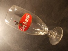 Superbe verre à bière COQ HARDI Lille 1970 logo rouge brasserie Nord 59 TBE !