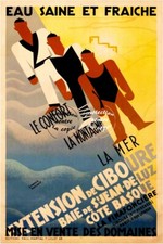 CIBOURE CÔTE BASQUE Rayv - POSTER HQ 40x60cm d'une AFFICHE VINTAGE