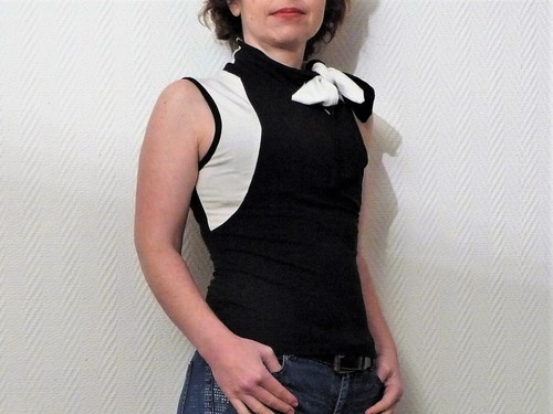Top tee shirt - top/, noir