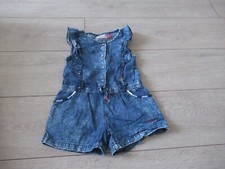 combishort en jean bleu marine orchestra Taille 4 ans 