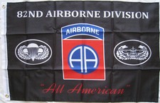 DRAPEAU US 82ème AIRBORNE 60x90cm - Ref.15a