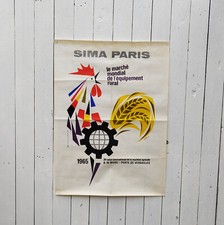 Affiche originale,36ème salon de la machine agricole, salon agriculture,1965 (4)