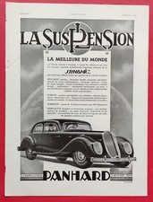 Publicité presse 1938 Automobile PANHARD La suspension Pneu ENGLEBERT Ambassador
