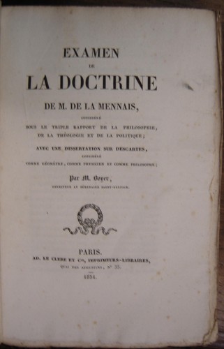 Doctrine m de - de, m.