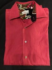 CHRISTIAN LACROIX Homme Vintage Chemise à Manches Longues Taille 39 Framboise