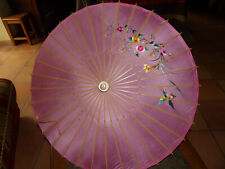 Ombrelle chinoise,soie brodée,bambou