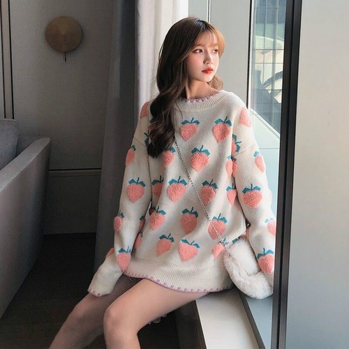 Femme fruit jacquard tricoté - femme,