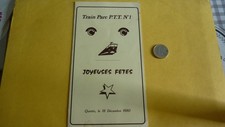MENU TRAIN PARC SNCF / JOYEUSES FETES ANNEE 1980