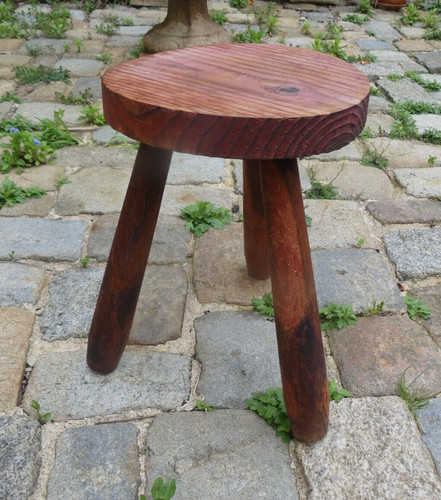 Tabouret tripode assise - tripode,