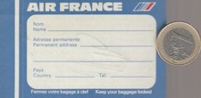 L46. Compagnie aérienne. AIR FRANCE étiquette de bagage.
