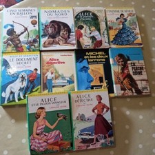 Bibliotheque Verte lot de 10 livres années 1960/70 Ancien Hachette Livre  enfant