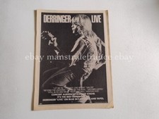 Rick Derringer Live ad clipping USA 1970s