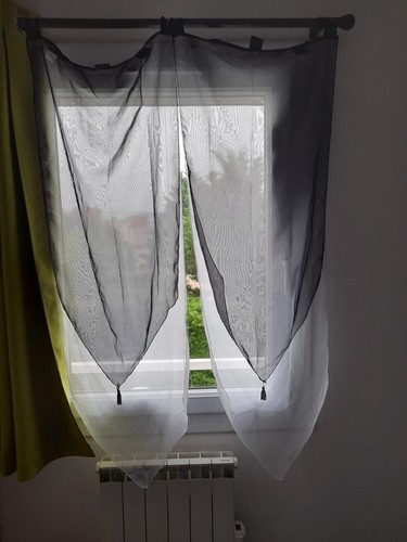Voilages rideaux blanc et - /,