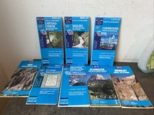 Lot 8 Anciennes Carte IGN