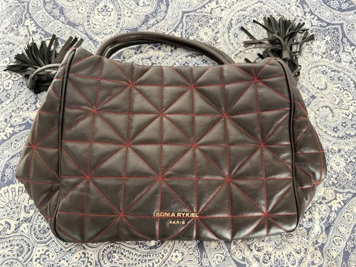Large black leather sonia - large,