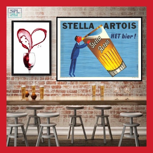 Affiche bar toile vintage - affiche,