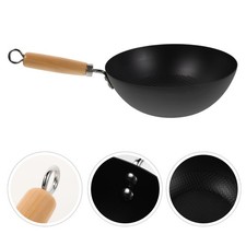  Petite poêle Wok en fer forgé pour une personne, cuisinière à gaz, Wok
