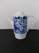  Cafetière Melitta (Porcelaine Germany) Décor floral Bleu Vintage 70s       C27