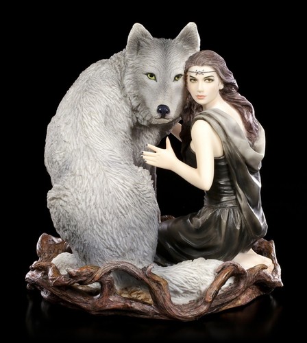 Anne stokes statue chien - stokes, loup