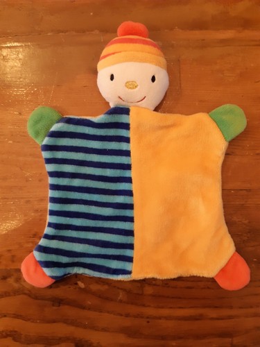 Doudou plat lutin orange