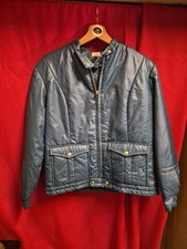 Veste vintage Féralp Grenoble – Confection Sport – Années 60/70 – Bleu acier