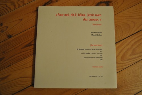 Pour moi dit il hélas - "pour, dit-il