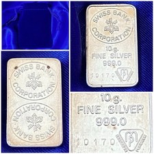Lingot Argent pur Swiss Bank