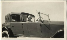 PHOTO ANCIENNE - VINTAGE SNAPSHOT - VOITURE AUTOMOBILE DÉCAPOTABLE FEMME - CAR 1