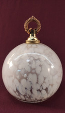 abat jour boule verre clichy pour lampe design vintage années 50 60