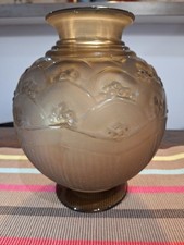 Vase Le Verre Français, Schneider, pressé moulé , signé Vercais