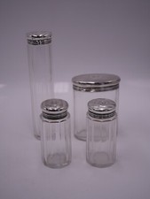 SUITE DE 4 FLACONS EN ARGENT