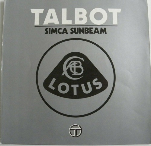 Brochure talbot simca sunbeam - talbot,