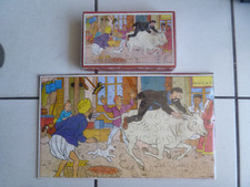 HERGE / TINTIN  VACHE SACRE     /  PUZZLE CHEQUE / TIMBRE /  SUPERBE ETAT