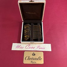 CUILLÈRE MOKA 12 CHRISTOFLE FRANCE MARLY 10cmTRÈS BEL ÉTAT ARGENTE VERMEIL